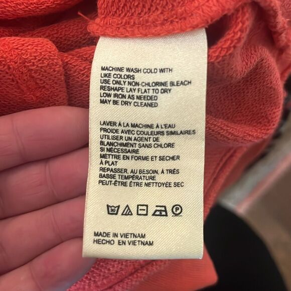 Pilcro by Anthropologie Orange Cinch Waist Sweatshirt Top, size S - Picture 10 of 11